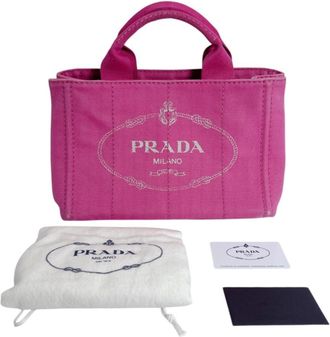 Prada Pink Denim Tote Bag (Pre-Owned)