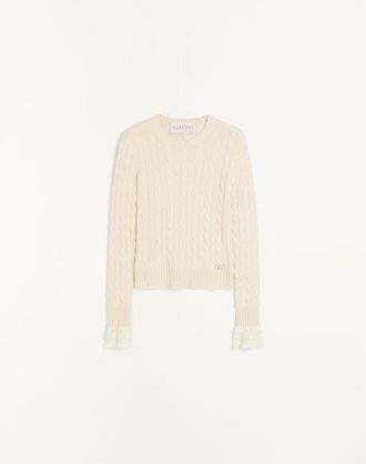 Valentino Maglia In Cashmere Donna BETULLA/AVORIO XXS