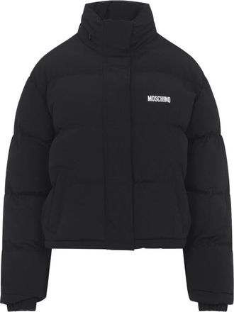 Moschino Gewatteerd Jack - Dames - Gewatteerde jassen - Zwart - S - Leer - Jassen