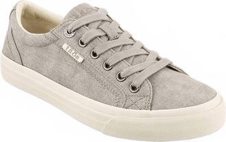 Taos Womens Plim Soul Sneaker In Grey Wash Canvas