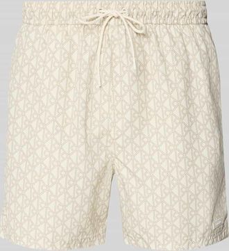 Calvin Klein Underwear Regular Fit Badeshorts mit Tunnelzug in Beige, Gr&ouml;&szlig;e XXL