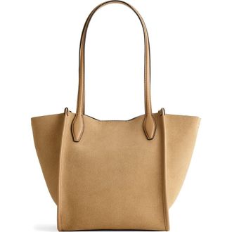 Madewell The Small Lexington Suede Tote in Walnut Shell at Nordstrom