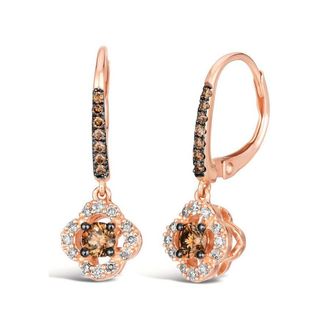 Le Vian Ladies Chocolate Diamonds Earrings set in 14K Strawberry Gold