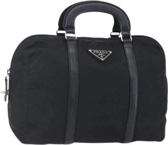 Prada Pre-owned Weekend Bags, female, Black, Size: ONE SIZE Pre-owned Vintage Nylon Weekend Bag