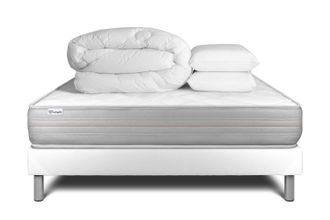 VITALIT Pack Colch&oacute;n Blanco Espuma Viscoel&aacute;stica 180 X 200