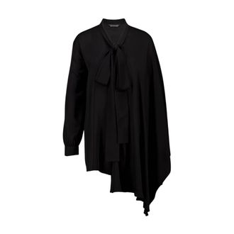 Balenciaga Dames, Blouses & Shirts, Zwart, Maat: 2XS Zijde