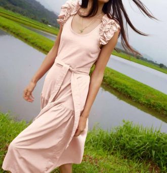 Nation Ltd Everleigh Dress In Light Pink Millennial