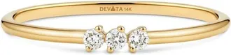 Devata Triple Round Lab Grown Diamond Ring in 14K Gold in Yellow Gold at Nordstrom, Size 6