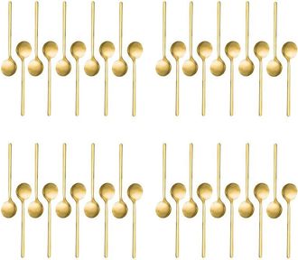 OEM Cucharas De Caf&eacute; De Acero Inoxidable De 40 Piezas Para Espresso, Az&uacute;car, Postre, Pastel, Helado, Sopa Y Antipasto (dorado)