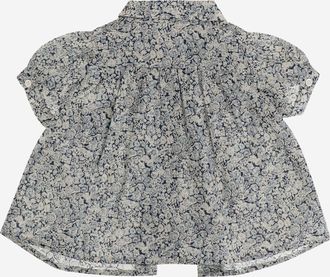 BONPOINT Girls Shirt, Cotton With Embroidery Multicolour Organic Blouses And Shirts