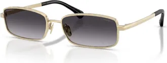 Chanel CH4295 Rectangle-Frame Sunglasses - Gold