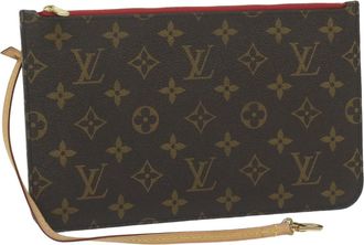 Louis Vuitton Neverfull Pochette Monogram Canvas Brown Canvas Bag (Pre-Owned)
