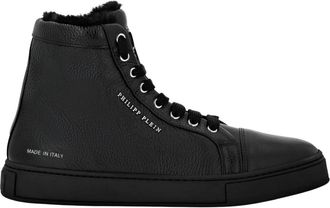 Philipp Plein Leather Hi-Top Sneakers Big Bang - unisex - Sneakers - Zwart - 35 EU - Leer - Schoenen