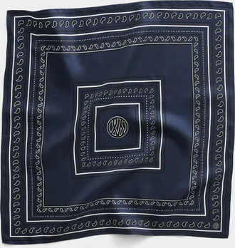 lescarf Womens Paisley pure silk square scarf