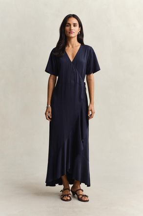 GANT Women Frilly Wrap Dress (34) EVENING BLUE