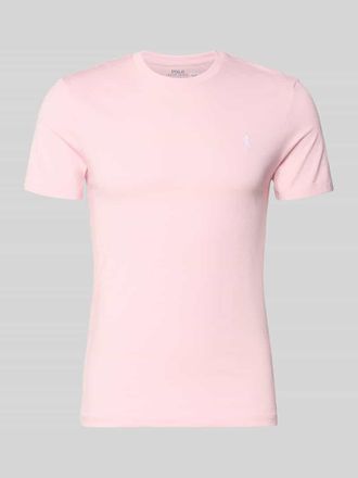 Polo Ralph Lauren Regular Fit T-Shirt aus reiner Baumwolle in Pink Melange, Gr&ouml;&szlig;e XXL
