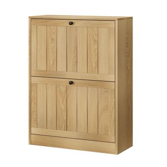 Urban Meuble Zapatero efecto roble 2 tramperas 60x24x80cm
