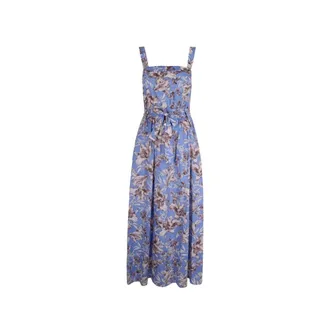 Liu Jo Midi Dresses, female, Blue, Size: S Floral Midi Dress