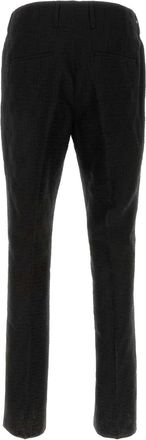 Fendi Mens Linen Trousers Black Cotton