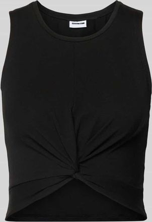 Noisy May Crop Top mit Knotendetail Modell TWIGGI in Black, Gr&ouml;&szlig;e XL