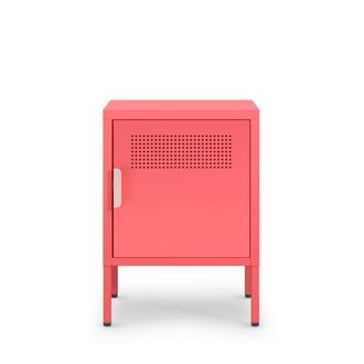 DRAWER Mesita de noche con 1 puerta de metal l40cm - rosa