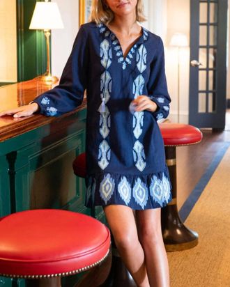 Sail to Sable Ruffle Hem Dress In Navy