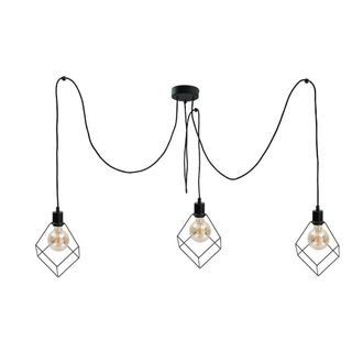 Netlighting Ruben Cluster Pendant Ceiling Light Black 3x E27