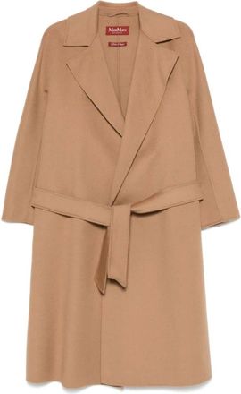 Max Mara Belted Coats, female, Brown, M, Camel Brown Coat with Belted Waist