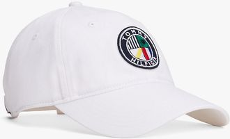 Tommy Hilfiger Mens Sailing Flag Circle Logo Baseball Cap - White