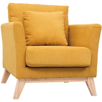 Miliboo Miliboo - Sill&oacute;n N&oacute;rdico Desenfundable Efecto Terciopelo Mostaza Oslo