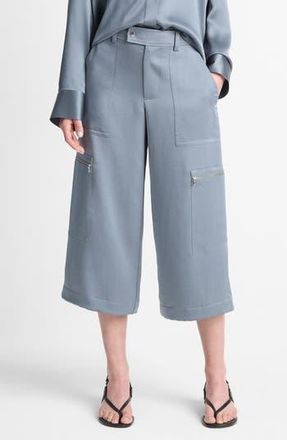 Vince Satin Parachute Crop Wide Leg Pants in Lake Stone at Nordstrom Rack, Size 12