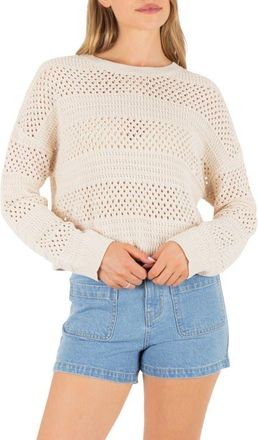 Hurley Simple Times Cotton Sweater in Tofu at Nordstrom, Size X-Small