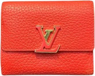 Louis Vuitton Pre-owned Tri-fold Portemonnee - Dames - Vintage Accessoires - Rood - ONE Size - Leer - Vintage