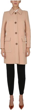Moschino Cappotto SB - Dames - Mantel - Beige - XS - Leer - Jassen