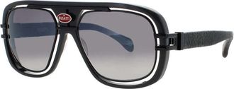 Bugatti Mens Grey Rectangular Sunglasses 07GRYBK