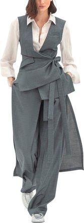 BGL Fashion Bgl 3Pc Wool-Blend Vest, Pant, & Skirt Set