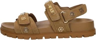 Guess Florizi Sandal - Dames - Sandalen - Bruin - 37 EU - Leer - Schoenen