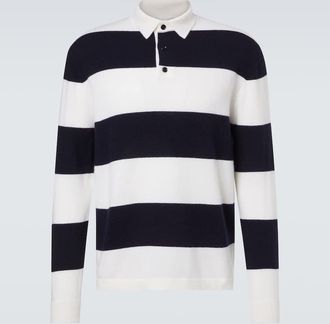 Allude Polo in lana e cashmere a righe
