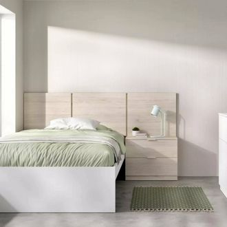Dmora Testiera Letto Croda, Spalliera, Testata Per Camera Da Letto, Poggiatesta, 157x34 H96 Cm, Rovere - Dmora
