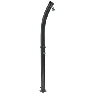 Beliani Ducha Solar Independiente De Exterior Pvc Con Energ&iacute;a Solar Negro Engabao