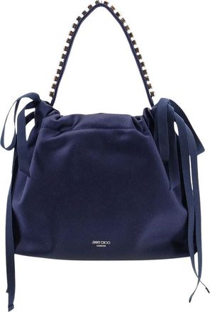 Jimmy Choo London Drawstring Mini Top Handle - Dames - Handtassen - Blauw - ONE Size - Leer - Tassen