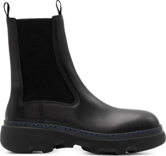 Burberry Creeper Chelsea Leather Ankle Boots, Brand Size 36 (US Size 6)