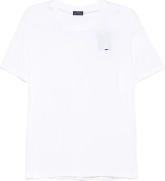 Paul & Shark White Crew Neck Logo Patch T-Shirt