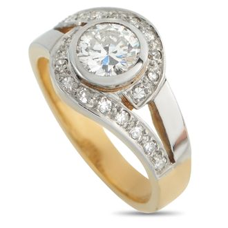 Luxury Bazaar 18K Yellow Gold 1.0ct Diamond Ring MF13-022326