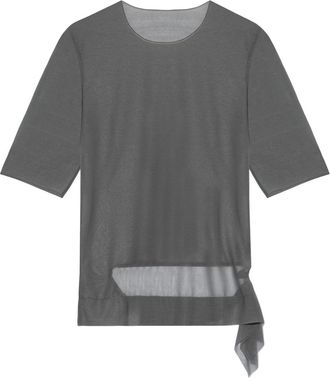 Yohji Yamamoto T-shirt semi trasparente - Grigio