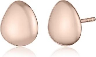 Monica Vinader Rose Gold Nura Small Pebble Stud Earrings