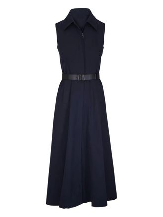 Akris collared belted midi dress - Blue