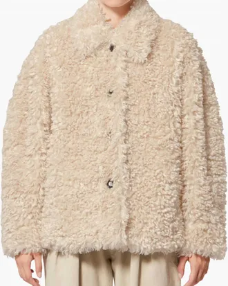 Isabel Marant Tarvey Coat In Ecru