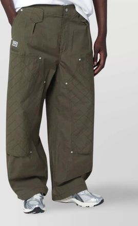 Kenzo cotton trousers with quilted pattern and pockets