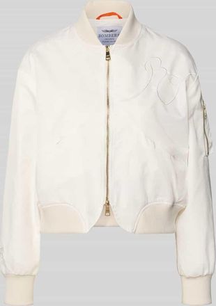 Original Bombers Bomberjacke mit Zweiwege-Rei&szlig;verschluss in Offwhite, Gr&ouml;&szlig;e XXL